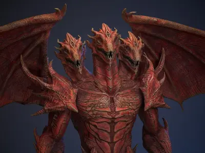Draconid 1 Low-poly 3D model