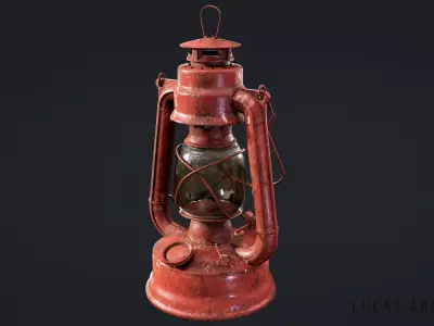 OIl Lantern Low-poly 3D model buy
