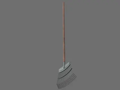 Rake 1B Low-poly 3D model