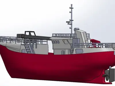 merchant ship 3D print model