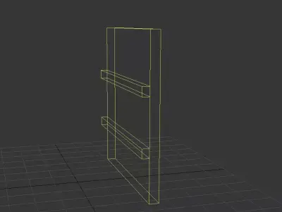 Rusty metal wall Low-poly 3D model