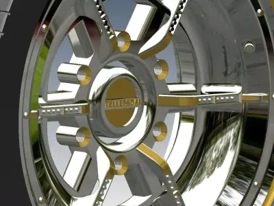 Car rim whith tyre  one part  Free 3D model