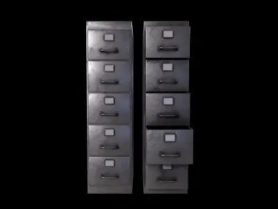 Cabinet V1 - 004 Low-poly 3D model