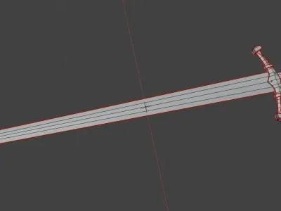 Lowpoly Sword Low-poly 3D model