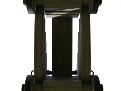 Medieval Cannon Low-poly 3D model shop