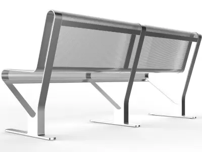Waiting Room Seat V2 2 Big Seats 3D model