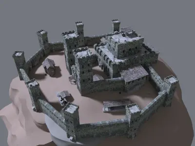 castle medieval 3D model purchase