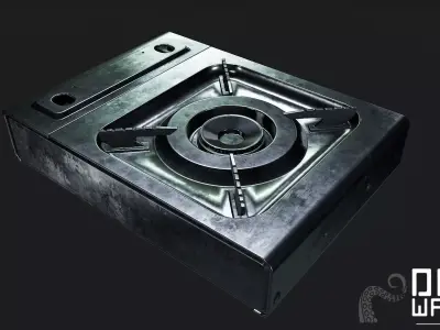 Portable Stove - PBR Game Ready Low-poly 3D model