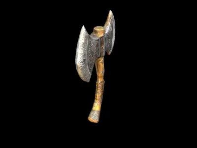A legendary battle axe 3D model