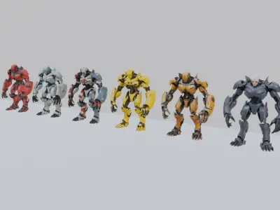Evil Cyborg Pack 3D model