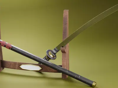 Katana Sword 3D model shop