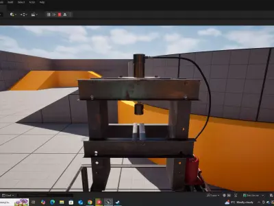 Hand Press Low-poly 3D model