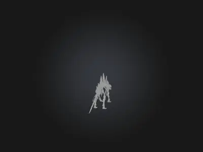 Realistic Stegosaurus Skeleton Model Low-poly 3D model