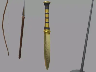 Old Weapons Pack 01 Low-poly 3D model