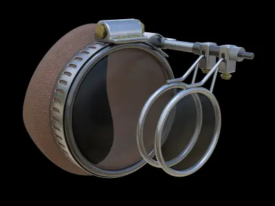 Stylized Single Eye Glasses 3D model