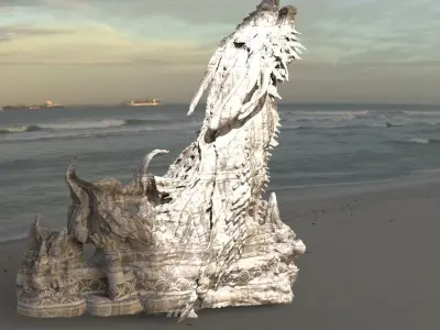 Dragon Stone Ruin Rock Arch 8  3D model