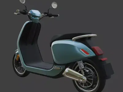 Stylized Electric Scooter 3D Model 3D model