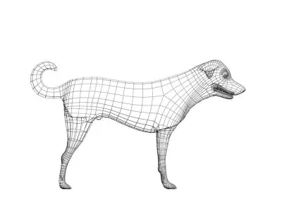 Nice dog Low-poly 3D model