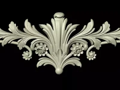 Central decor ornament for furniture 3D model 1158