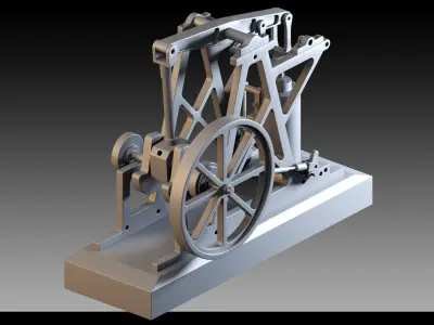 7- Steampunk Engines- Vol 03 Low-poly 3D model