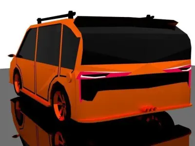 suv mini Vision Gold 1x Low-poly 3D model