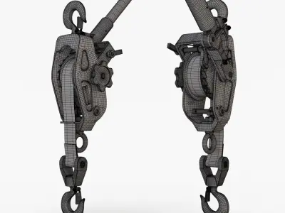 Winch lifting device 3D model