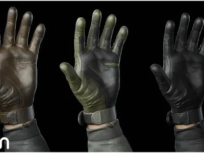 FPS Arms and Gloves Vol1 And Rifle Bonus  Low-poly 3D model