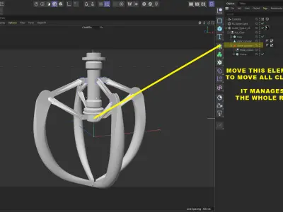 Metal Claw 23 with RIG 3D model