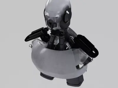 Robotic bust head part  3D model