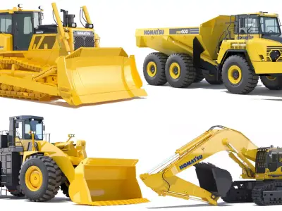 Collection Mining Machines 7 3D Model Pack