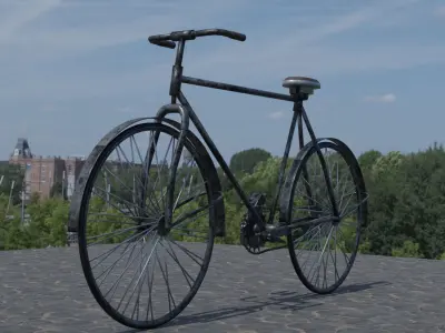Bicycle lowpoly free Free low-poly 3D model