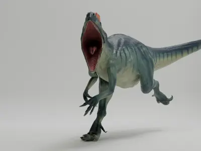 Realistic Animated Dinosaur - Rigged Textured Game Ready  3D model