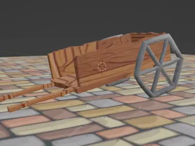 Wagon Low-poly 3D model