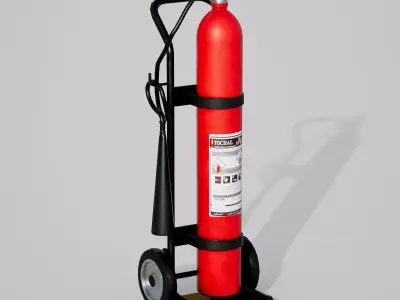 CO2 Capsule Low-poly 3D model