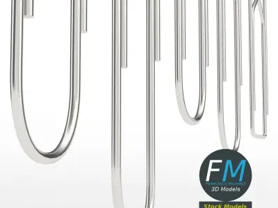 Paper clips 3D model purchase