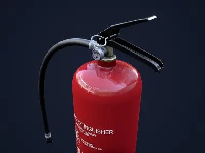 Fire Extinguisher 1 Plus 1 PBR Game Ready Low-poly 3D model