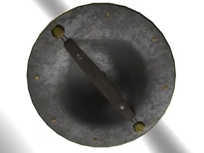 Medieval Steel Buckler Low-poly 3D model