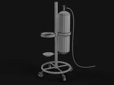 Old Gas Cylinder Game Ready Low-poly 3D model