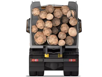 Mercedes-Benz Arocs 3245 timber logging truck 2023 3D model