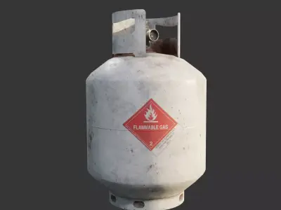 Low poly propane cylinder Free low-poly 3D model