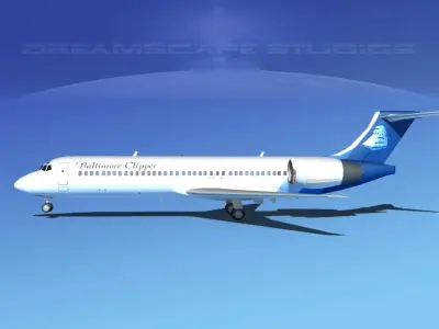 Boeing 717-200 Baltimore Clipper 3D model