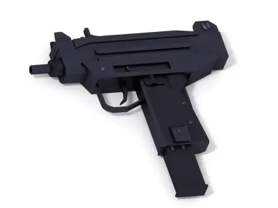 Lowpoly Micro Uzi Low-poly 3D model