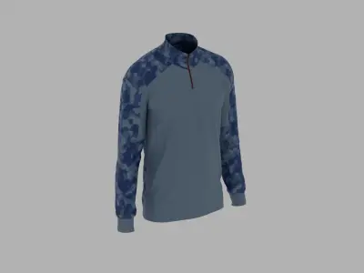 Military T-shirt Low-poly 3D model