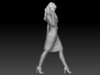 pin up military girl 1 3D print model