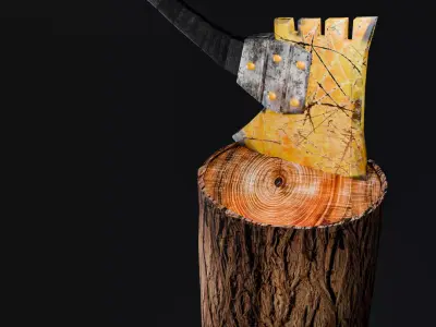 Axe-low poly  Low-poly 3D model