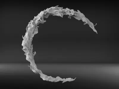 Water splash 3D model purchase