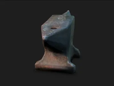 Anvil -low poly 3D modeling Low-poly 3D model