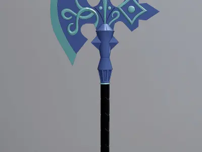 Simple ax in fantasy style 033 3D model