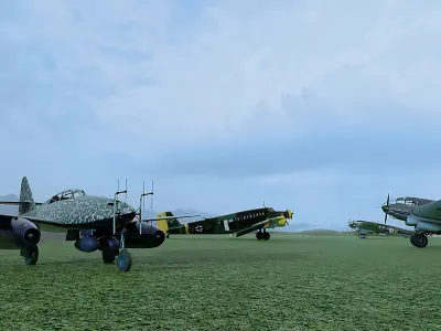German airfield Free 3D model