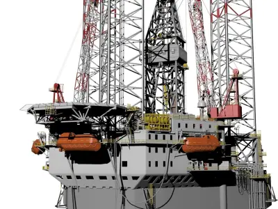 Jack up rig 3D model purchase
